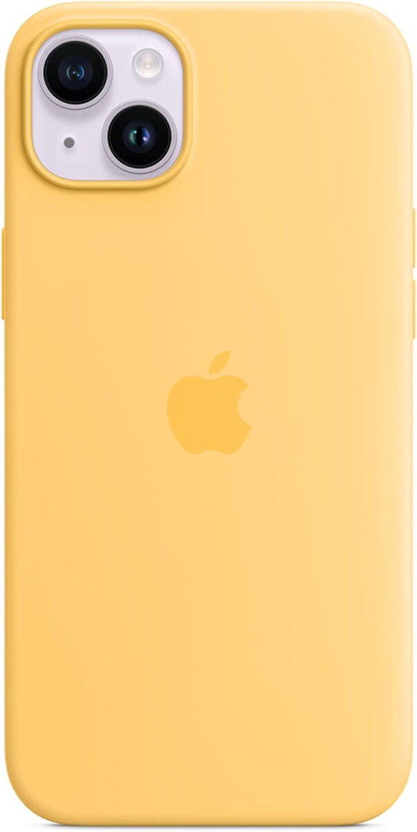 Origineel Apple iPhone 14 Plus Hoesje MagSafe Silicone Case Geel afbeelding 4