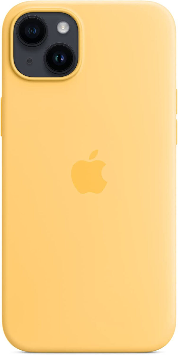 Origineel Apple iPhone 14 Plus Hoesje MagSafe Silicone Case Geel afbeelding 5