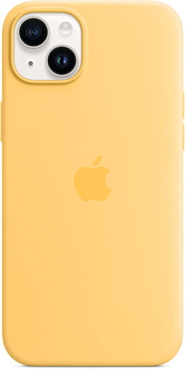 Origineel Apple iPhone 14 Plus Hoesje MagSafe Silicone Case Geel afbeelding 1