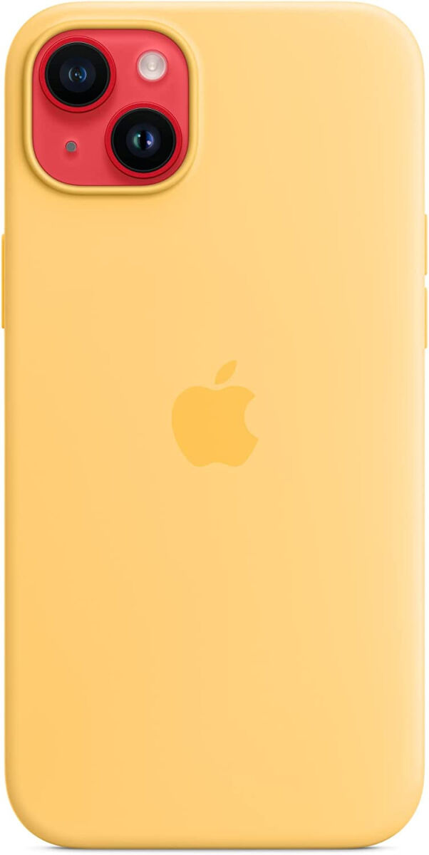 Origineel Apple iPhone 14 Plus Hoesje MagSafe Silicone Case Geel afbeelding 6