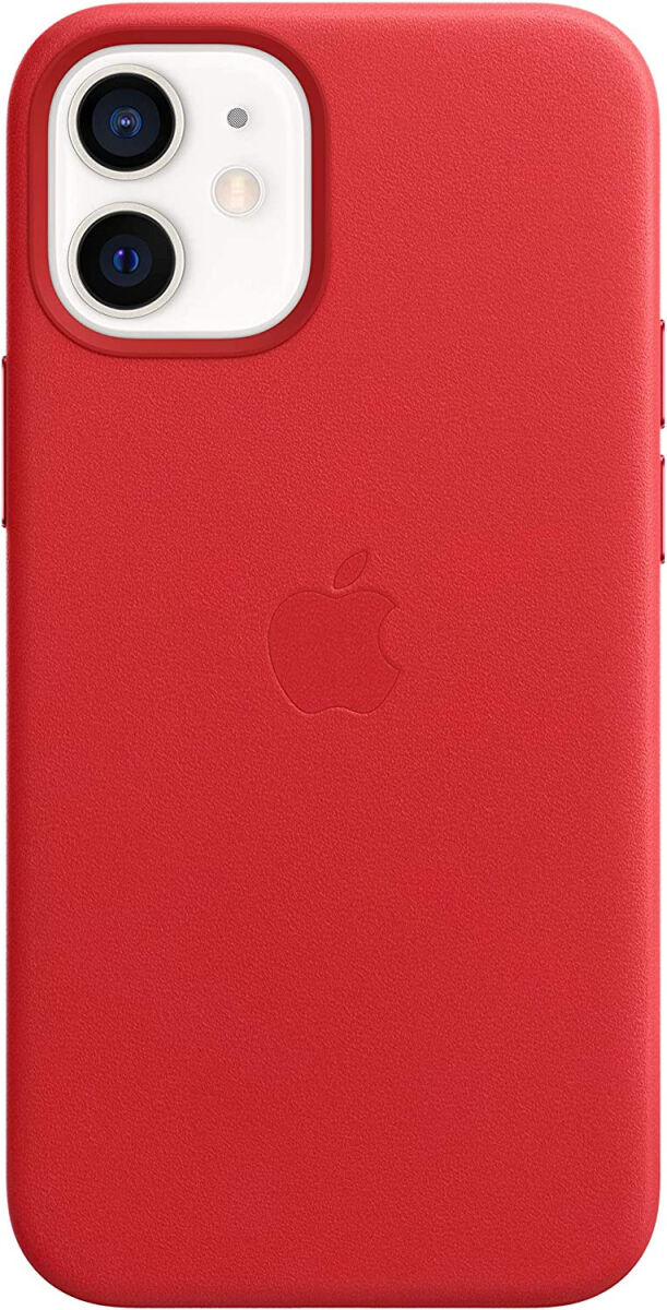 Origineel Apple iPhone 12 Mini Hoesje MagSafe Leather Case Rood afbeelding 1