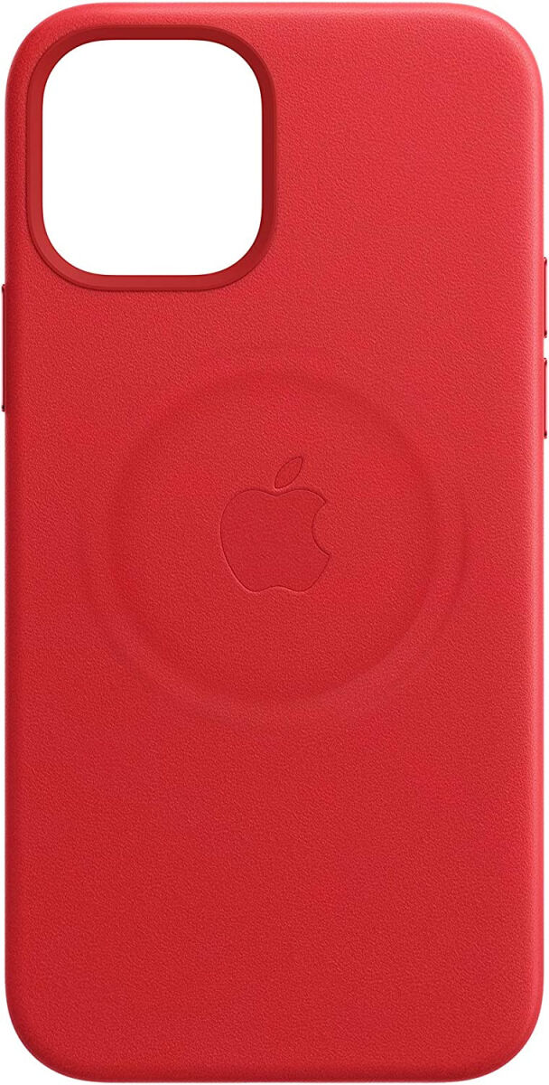 Origineel Apple iPhone 12 Mini Hoesje MagSafe Leather Case Rood afbeelding 5
