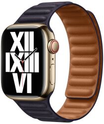 Origineel Apple Watch 41MM/40MM/38MM Leather Link Bandje Zwart M/L