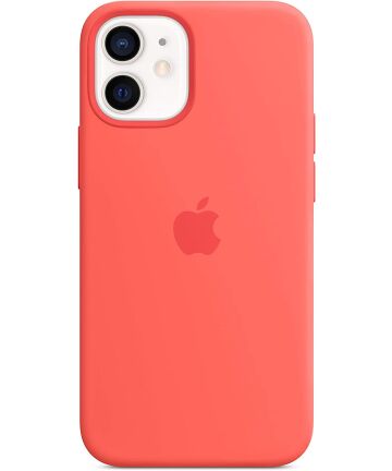 Origineel Apple iPhone 12 Mini Hoesje MagSafe Silicone Case Roze Hoesjes