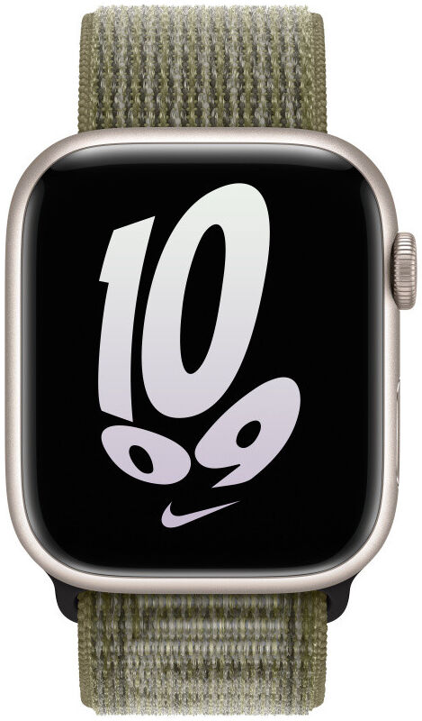 Origineel Apple Watch 49/45/44/42MM Nike Geweven Bandje Olive afbeelding 3