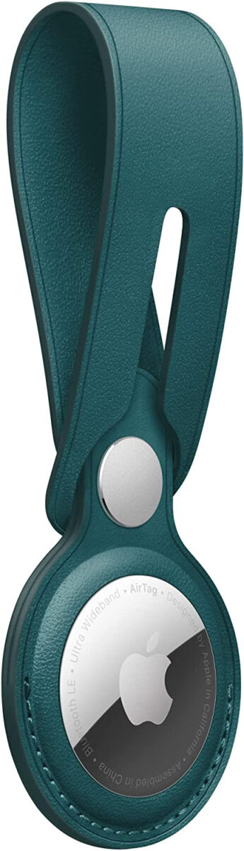 Origineel Apple Leather Loop voor de Apple AirTag Sleutelhanger Groen afbeelding 3