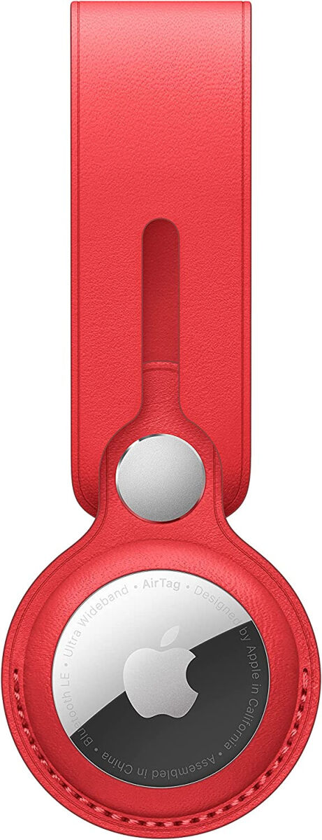 Origineel Apple Leather Loop voor de Apple AirTag Sleutelhanger Rood afbeelding 1