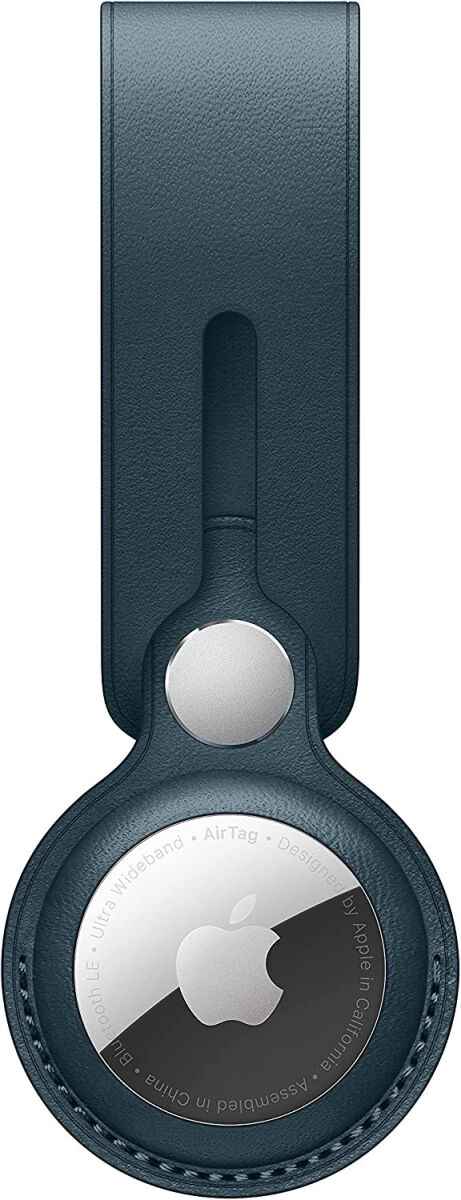 Origineel Apple Leather Loop voor de Apple AirTag Sleutelhanger Blauw afbeelding 1