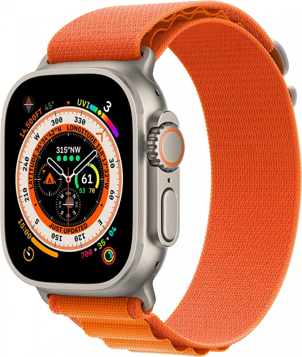 Origineel Apple Watch 49/45/44/42MM Alpine Bandje Oranje - Maat S afbeelding 1