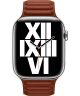 Origineel Apple Watch 49/45/44/42MM Leather Link Bandje Bruin S/M