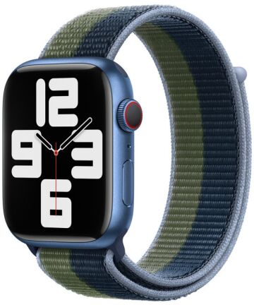 Origineel Apple Watch 41MM/40MM/38MM Geweven Sportbandje Blauw / Groen Bandjes