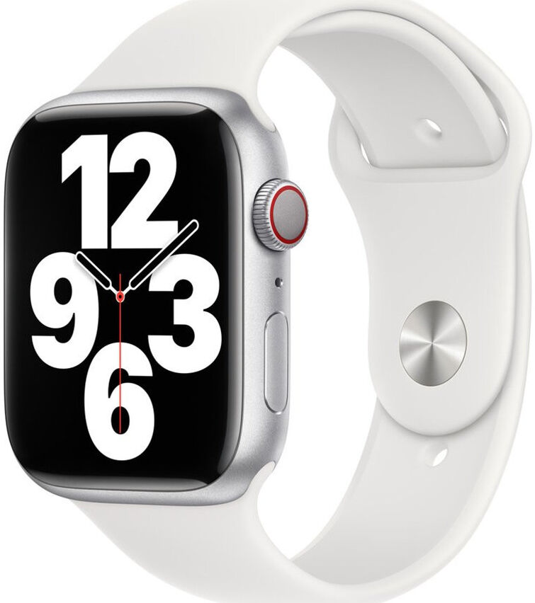 Origineel Apple Watch 49MM/45MM/44MM/42MM Sport Bandje Wit afbeelding 1