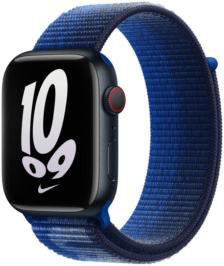 Origineel Apple Watch 49/45/44/42MM Nike Geweven Bandje Blauw afbeelding 1