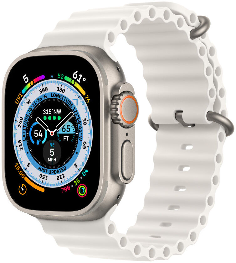 Origineel Apple Watch 49MM/45MM/44MM/42MM Ocean Bandje Wit afbeelding 1