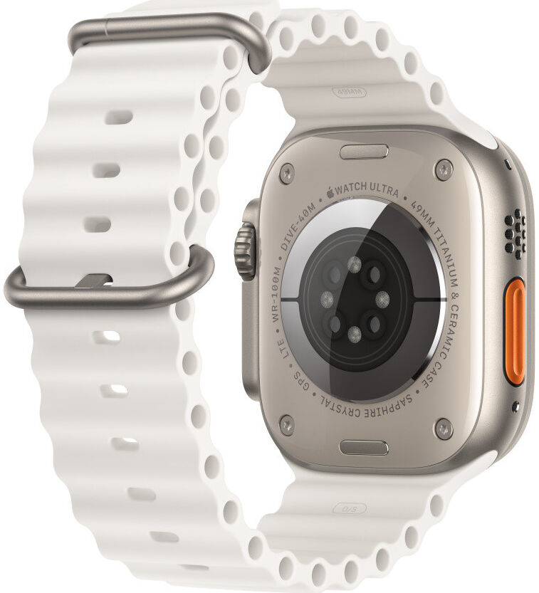 Origineel Apple Watch 49MM/45MM/44MM/42MM Ocean Bandje Wit afbeelding 4