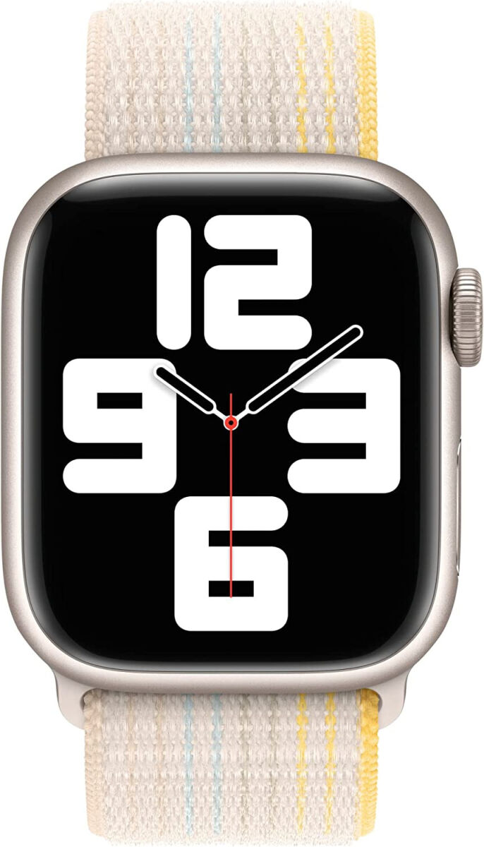 Origineel Apple Watch 41MM/40MM/38MM Geweven Sportbandje Geel / Wit afbeelding 2