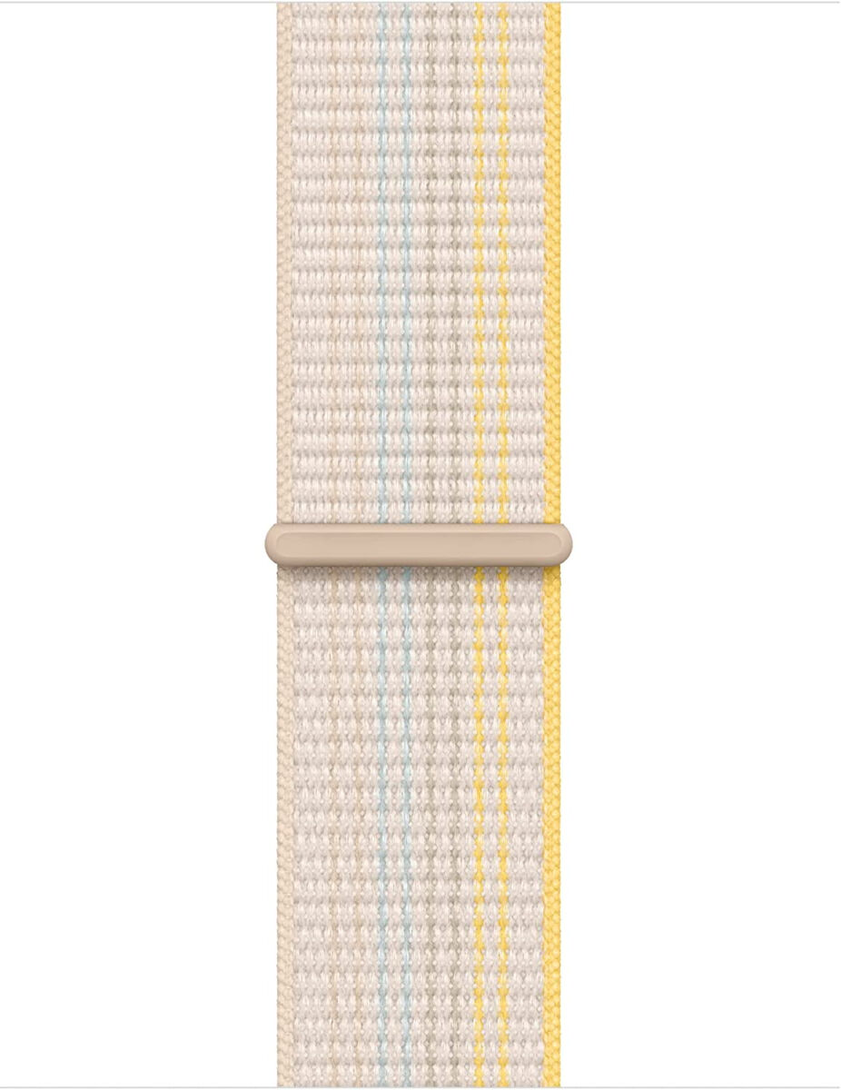 Origineel Apple Watch 41MM/40MM/38MM Geweven Sportbandje Geel / Wit afbeelding 3
