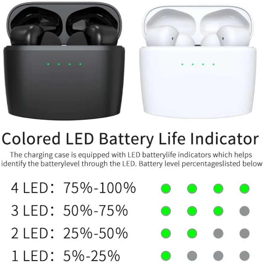 Essager J8 TWS Headset ANC/ENC Draadloze Bluetooth Oordopjes Wit afbeelding 6
