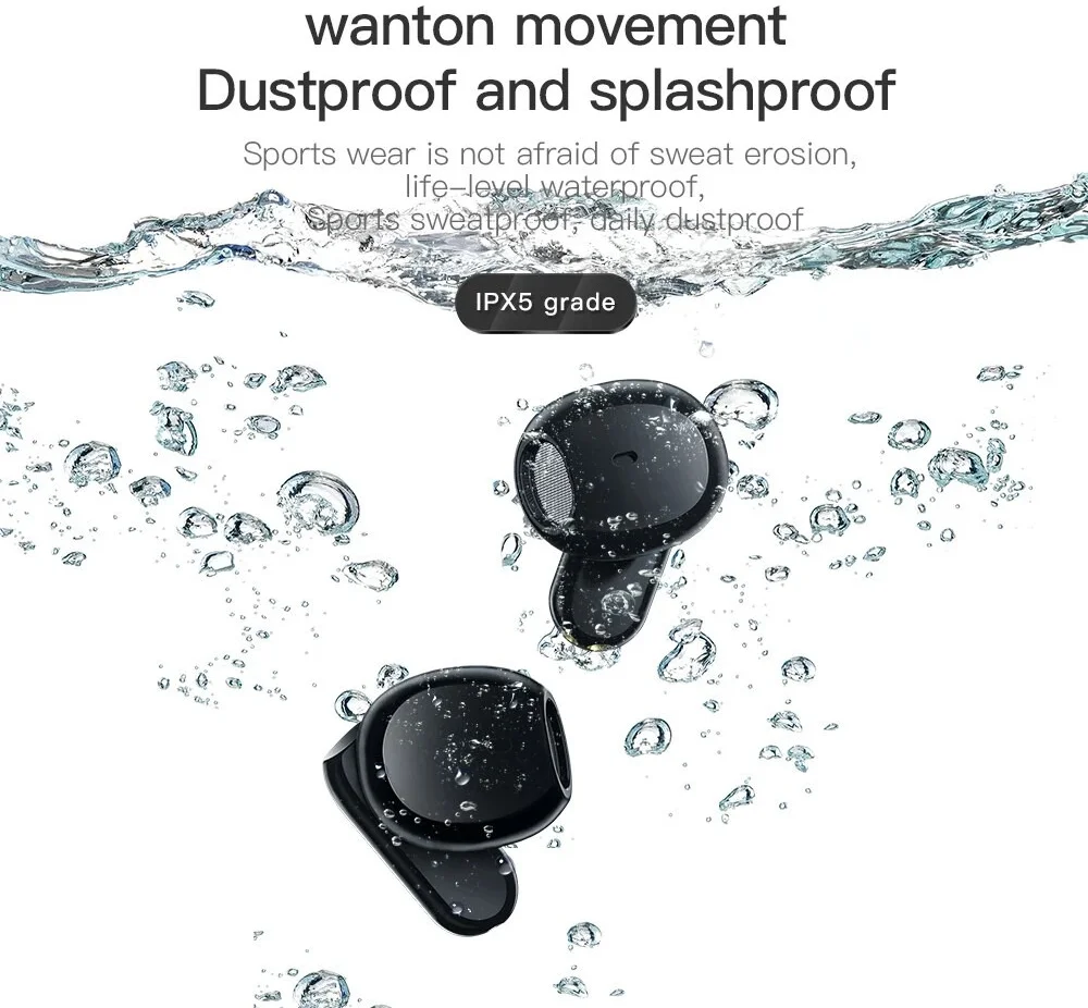 Essager E60 TWS Headset IPX5 Draadloze Bluetooth HiFi Oordopjes Wit afbeelding 2