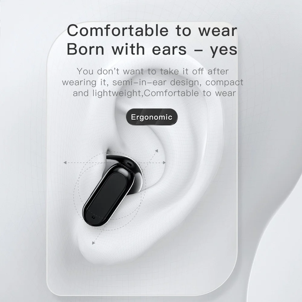 Essager E60 TWS Headset IPX5 Draadloze Bluetooth HiFi Oordopjes Geel afbeelding 2