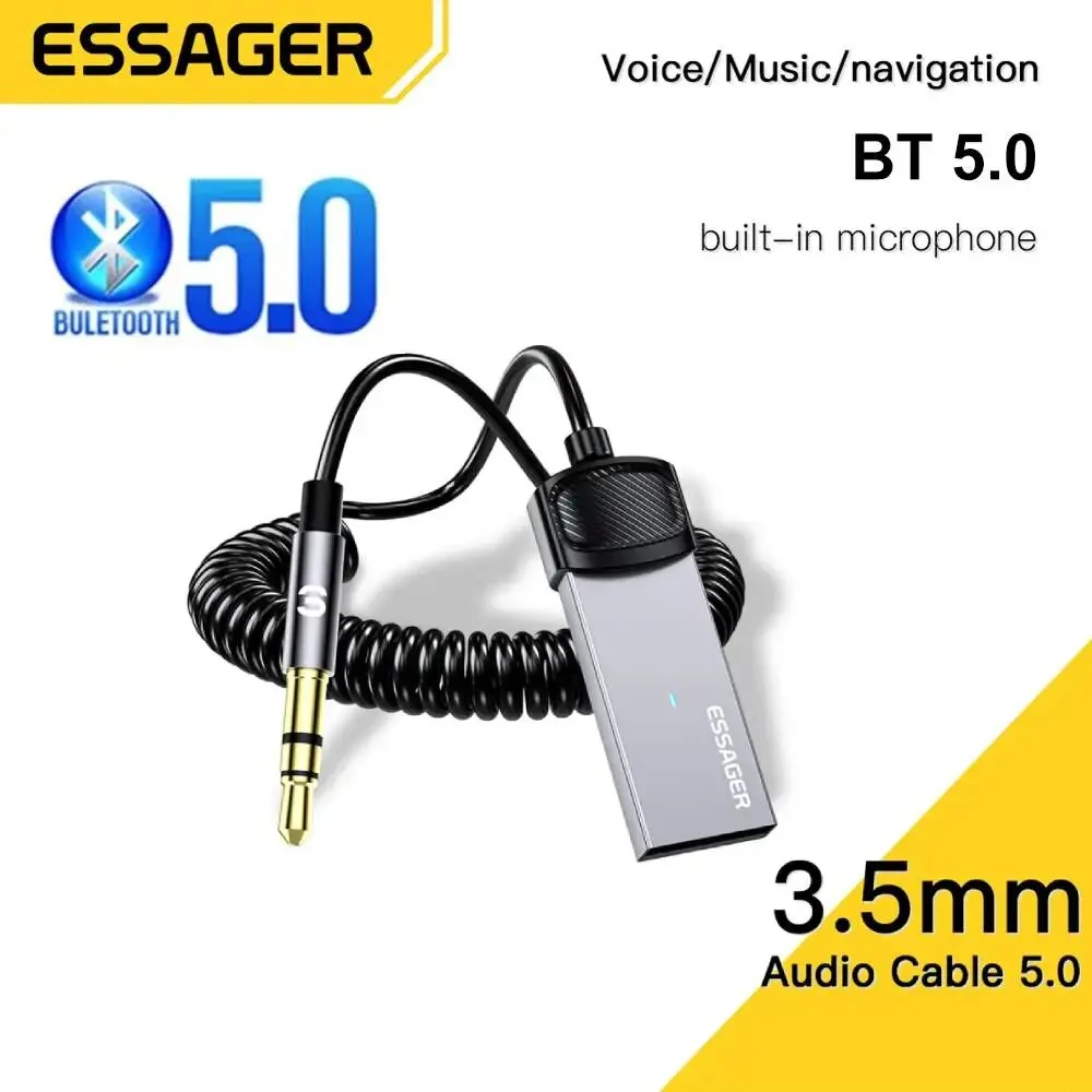Essager USB naar 3.5mm Jack Bluetooth 5.0 Audio Ontvanger Grijs afbeelding 8