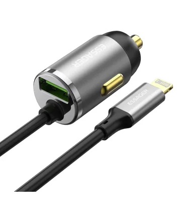 Essager 20W Fast Charge Autolader USB met Lightning Kabel 1.5M Opladers