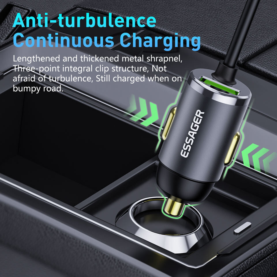 Essager 20W Fast Charge Autolader USB met Lightning Kabel 1.5M afbeelding 5