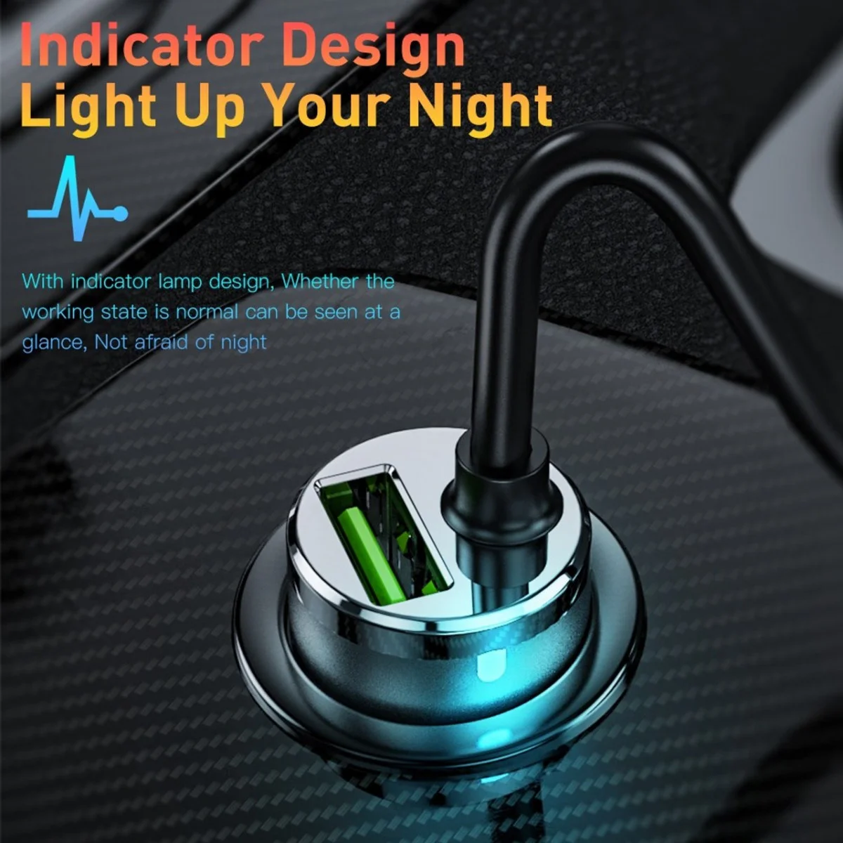 Essager 20W Fast Charge Autolader USB met Ingebouwde USB-C Kabel 1.5M afbeelding 3