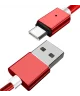 Essager 3A USB naar USB-C Fast Charge Oplaad Kabel 1M Rood