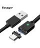 Essager 3A USB naar USB-C Fast Charge Oplaad Kabel 2M Zilver