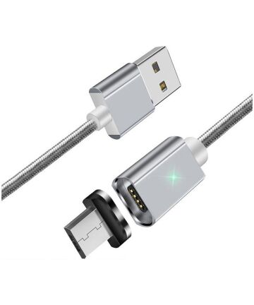 Essager 2.4A USB naar Micro-USB Fast Charge Oplaad Kabel 1M Zilver Kabels