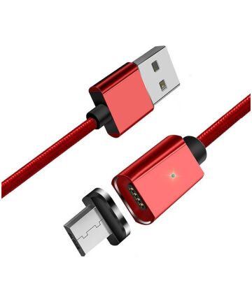 Essager 2.4A USB naar Micro-USB Fast Charge Oplaad Kabel 2M Rood Kabels