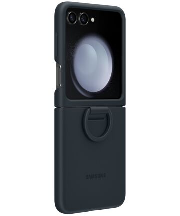 Origineel Samsung Galaxy Z Flip 5 Hoesje Silicone Case Ring Indigo Hoesjes