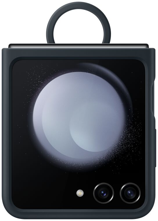 Origineel Samsung Galaxy Z Flip 5 Hoesje Silicone Case Ring Indigo afbeelding 3