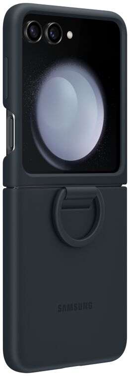 Origineel Samsung Galaxy Z Flip 5 Hoesje Silicone Case Ring Indigo afbeelding 1