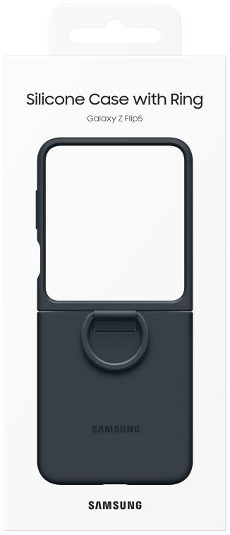 Origineel Samsung Galaxy Z Flip 5 Hoesje Silicone Case Ring Indigo afbeelding 7
