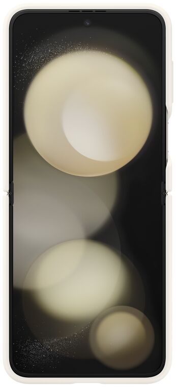 Origineel Samsung Galaxy Z Flip 5 Hoesje Silicone Case Ring Cream afbeelding 5