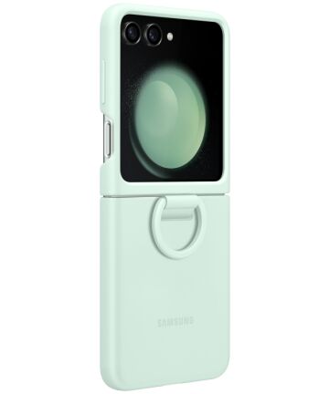 Origineel Samsung Galaxy Z Flip 5 Hoesje Silicone Case Ring Mint Hoesjes