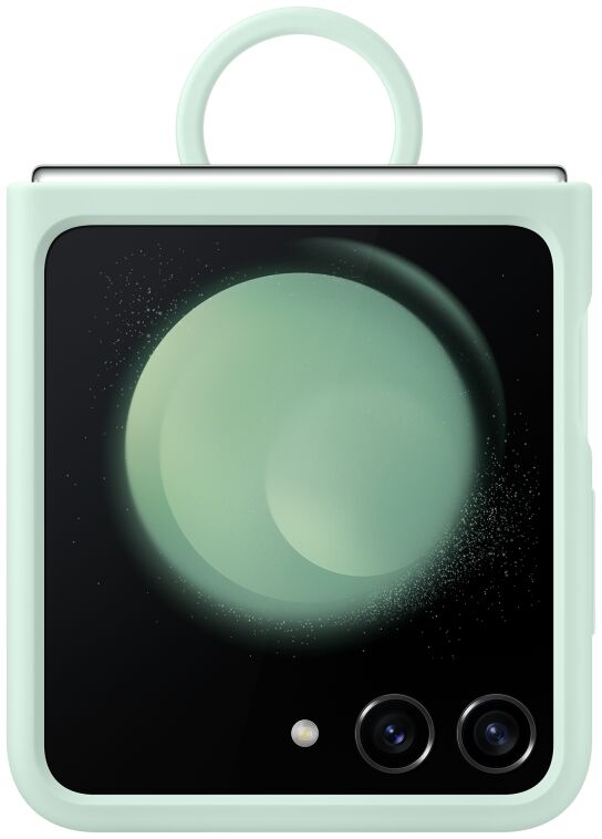 Origineel Samsung Galaxy Z Flip 5 Hoesje Silicone Case Ring Mint afbeelding 3