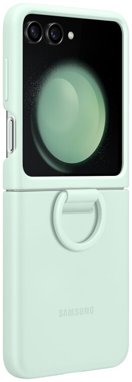 Origineel Samsung Galaxy Z Flip 5 Hoesje Silicone Case Ring Mint afbeelding 1
