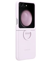 Origineel Samsung Galaxy Z Flip 5 Hoesje Silicone Case Ring Lavender
