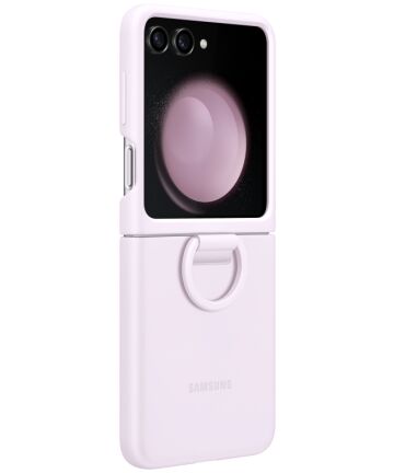 Origineel Samsung Galaxy Z Flip 5 Hoesje Silicone Case Ring Lavender Hoesjes