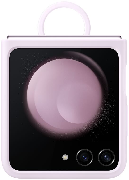 Origineel Samsung Galaxy Z Flip 5 Hoesje Silicone Case Ring Lavender afbeelding 3