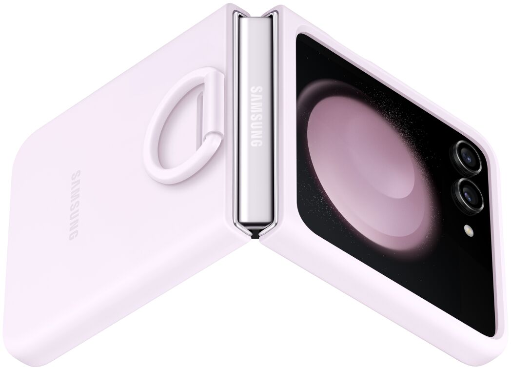 Origineel Samsung Galaxy Z Flip 5 Hoesje Silicone Case Ring Lavender afbeelding 2