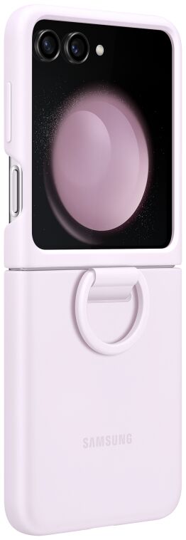 Origineel Samsung Galaxy Z Flip 5 Hoesje Silicone Case Ring Lavender afbeelding 1