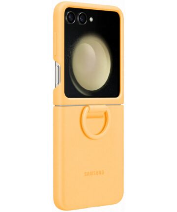 Origineel Samsung Galaxy Z Flip 5 Hoesje Silicone Case Ring Apricot Hoesjes