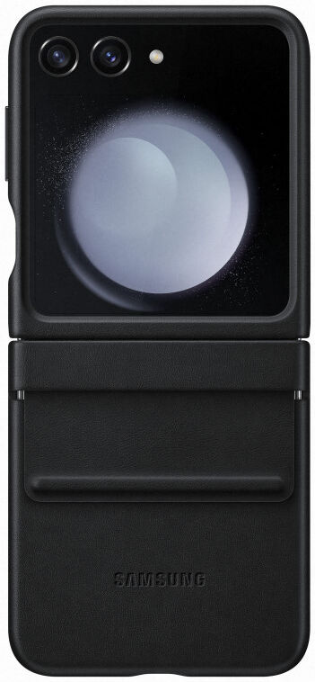Origineel Samsung Galaxy Z Flip 5 Hoesje Flap ECO-Leather Case Zwart afbeelding 1
