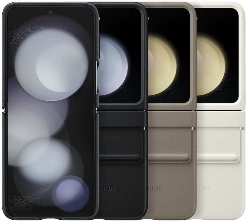 Origineel Samsung Galaxy Z Flip 5 Hoesje Flap ECO-Leather Case Zwart afbeelding 7