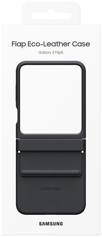 Origineel Samsung Galaxy Z Flip 5 Hoesje Flap ECO-Leather Case Zwart afbeelding 8