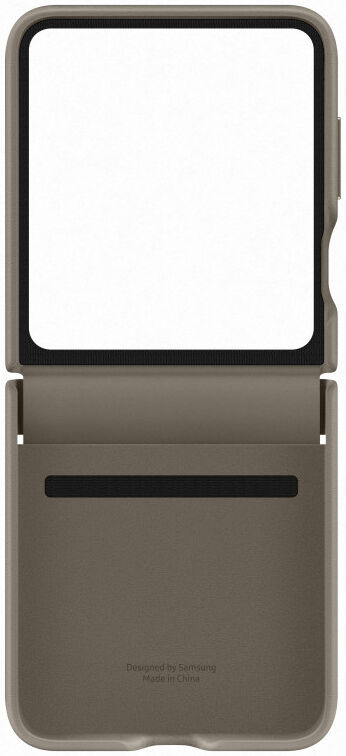 Origineel Samsung Galaxy Z Flip 5 Hoesje Flap ECO-Leather Case Etoupe afbeelding 6